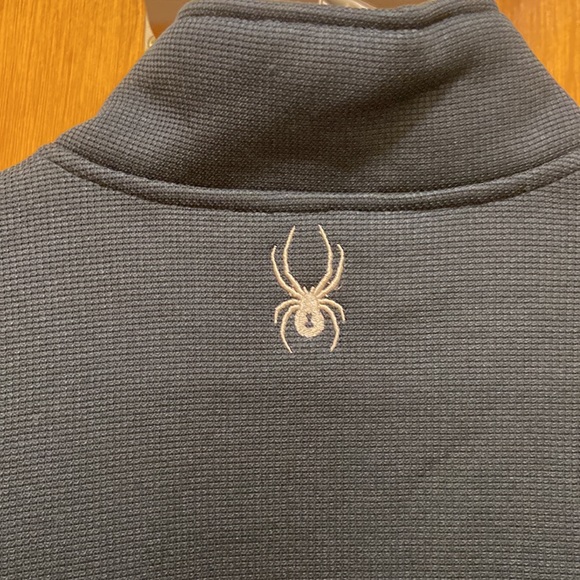Spyder Mid layer - Dark Gray and Navy Full Zip - Picture 4 of 6